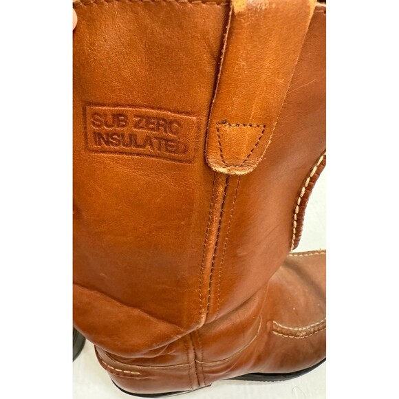 Vintage Nitro Tan Leather Western Cowboy Stitched Boot Men 8 Steel Toe Insulated - Picture 9 of 11